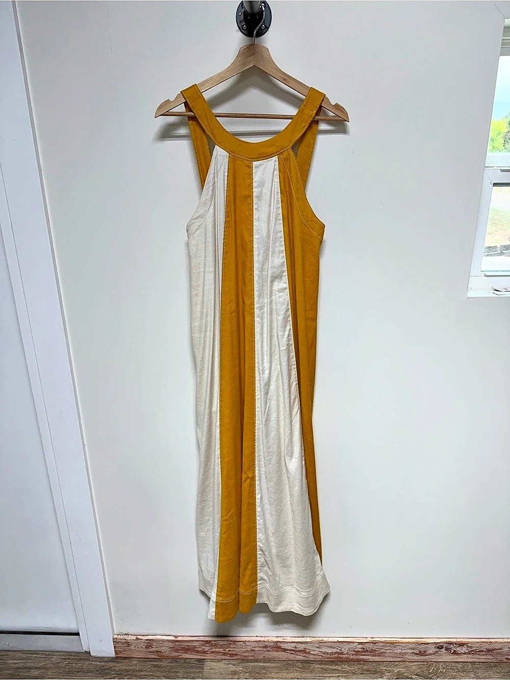 Maeve Striped Maxi Dress in Yellow & White Size Medium NWT - Picture 2 of 6